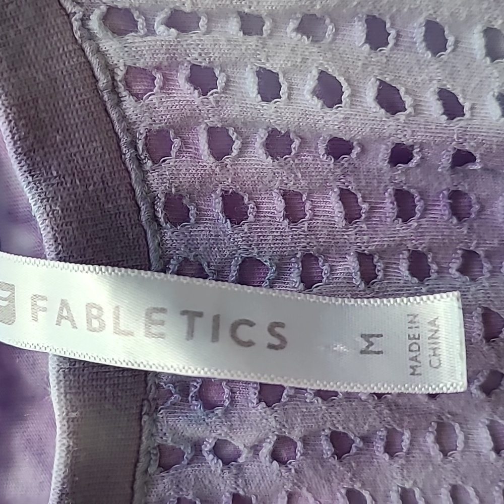 Fabletics Lavender Mesh Top - Picture 3 of 4